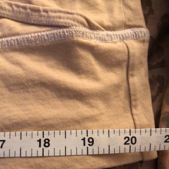 One Life size XL tan tee mock wrap sleeveless hooded tee shirt - Picture 9 of 10